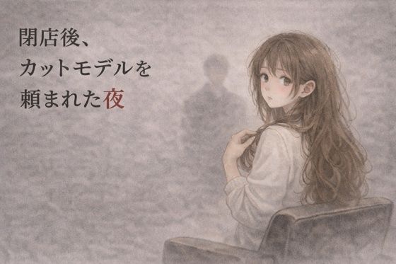 閉店後、カットモデルを頼まれた夜 ―少しだけのはずが― アイキャッチ画像 【無料同人エロ漫画チョイス】